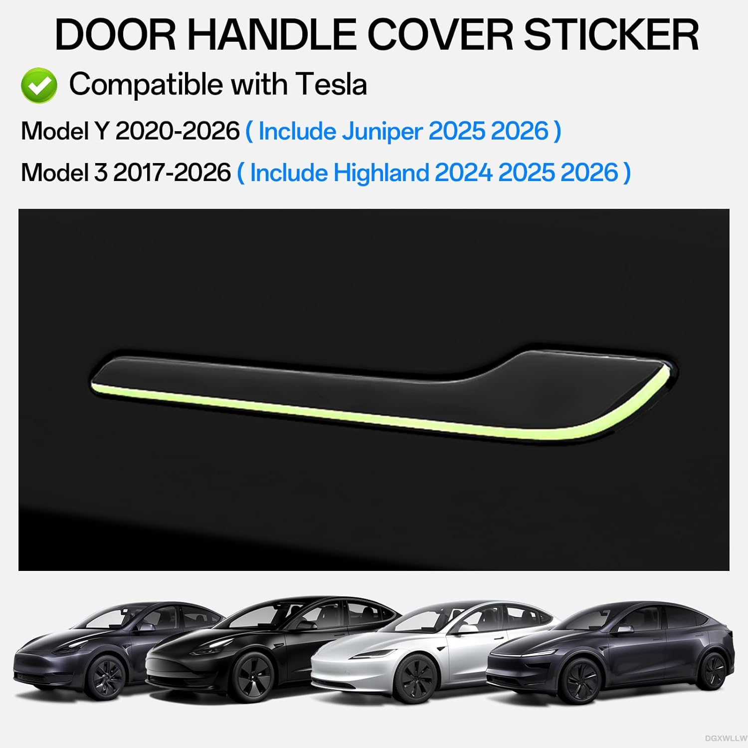 ملصق سيارة تسلا موديل 3 واي ها - مراجعة Car Door Handle Protector وسعره